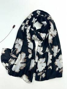 新款透气流苏披肩，优雅风格围巾，时尚女士真丝围巾，亮丽波点大围巾，多功能户外防晒沙滩披肩，头巾 - 彩色 - 查看 2