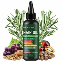 100ml Bottle 7-In-1 Hair Treatment Oil With Castor Oil + Banana Oil + Pumpkin Seed Oil + Peppermint Oil + Biotin + Keratin Moisturizing & Hydrating, Gentle Formula To Repair Dry, Frizzy Hair For All Hair Types & Scalp, Unisex Hair Supplies Hair Care - màu xanh lá - Xem 5