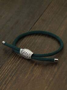 Vintage Men's Viking Bracelet, Handmade Adjustable Rope Bangle, Casual Accessory, Men's Gift, Fabric Bracelet - Vintage Adjustable Bracelet - View 2