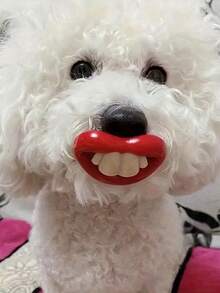 1 件趣味咀嚼宠物玩具，互动红唇狗玩具，趣味和牙齿卫生 - 耐用咀嚼游戏配件，圣诞节