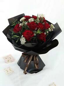 10/20 piezas Papel de regalo impermeable, Papel de regalo con flores, Papel de estilo coreano