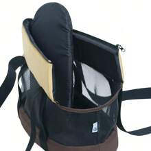 Large Portable Shoulder & Handheld Bag, Foldable Mesh Design Suitable For Medium/Small Cats & Dogs, Breathable Small Pet Carrier, Summer Pet Dog Bag, Shoulder Bag, Black Cat/Dog Carrier For Small Dogs