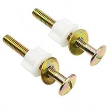 2 Pack Toilet Seat Screws Heavy Duty Hinge Bolts Screws With Plastic Nuts And Metal Washers Replacement For Top Mount Toilet Seat Hinges