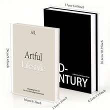 2 peças/Conjunto Livros Falsos de Papel para Decoração Doméstica, Livros Decorativos Estéticos - Livros de Mesa de Centro - Livros Decorativos Artificiais para Decoração - Decoração de Mesa de Cabeceira - Decoração de Estante de Livros