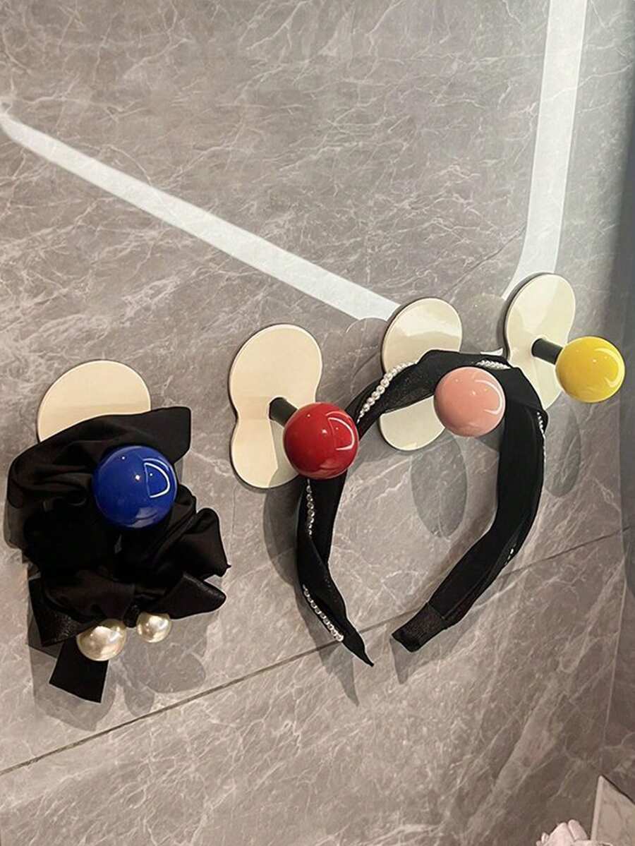 Bathroom Hooks, No Drilling Heavy Duty Adhesive Hooks, Seamless Wall Mounted Towel Hooks For Bathroom - Multicolor - View 1