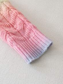 女孩和青少年渐变色针织套头衫，可爱款式，适合度假、日常穿着、春季、秋季、冬季