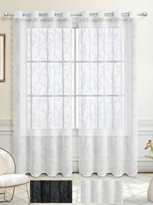 1 pièce Rideau en dentelle blanche, rideau tricoté transparent convenant pour le salon, la chambre, la cuisine, la salle de bain, la décoration de la maison, la décoration de la pièce
