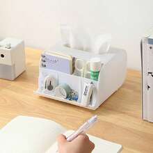 1 Packung Taschentuchbox - Multifunktionale Taschentuchbox-Halterung mit Stationery-Fernbedienungsbox - Eleganter und stilvoller Servietten-Halter für Zuhause, Papierhalter für den Schreibtisch, Aufbewahrungsorganizer, Servietten-Halter, für Familienfeste, Zuhause, Küche, Esszimmer, Dekorationsbox, Geschenk für Frauen, Must-Have für Sommerreisen und Feiertage