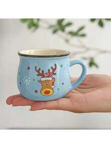 1pc 150ml Christmas Cartoon Mousse Cup, Cute Mini Coffee Cup, Suitable For Christmas Party, Office, Home Breakfast, Milk, Coffee Bar And Other Occasions - Multicolor - View 7