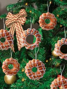 3PCS/6PCS Christmas Donut Candy Set In Coffee Color Suitable For Christmas Tree Decoration Home Decor Christmas Decorations Room Decor Winter