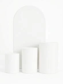 Set Of 4 Double-Sided Roman Panel Pieces And Cylinders - White - View 1