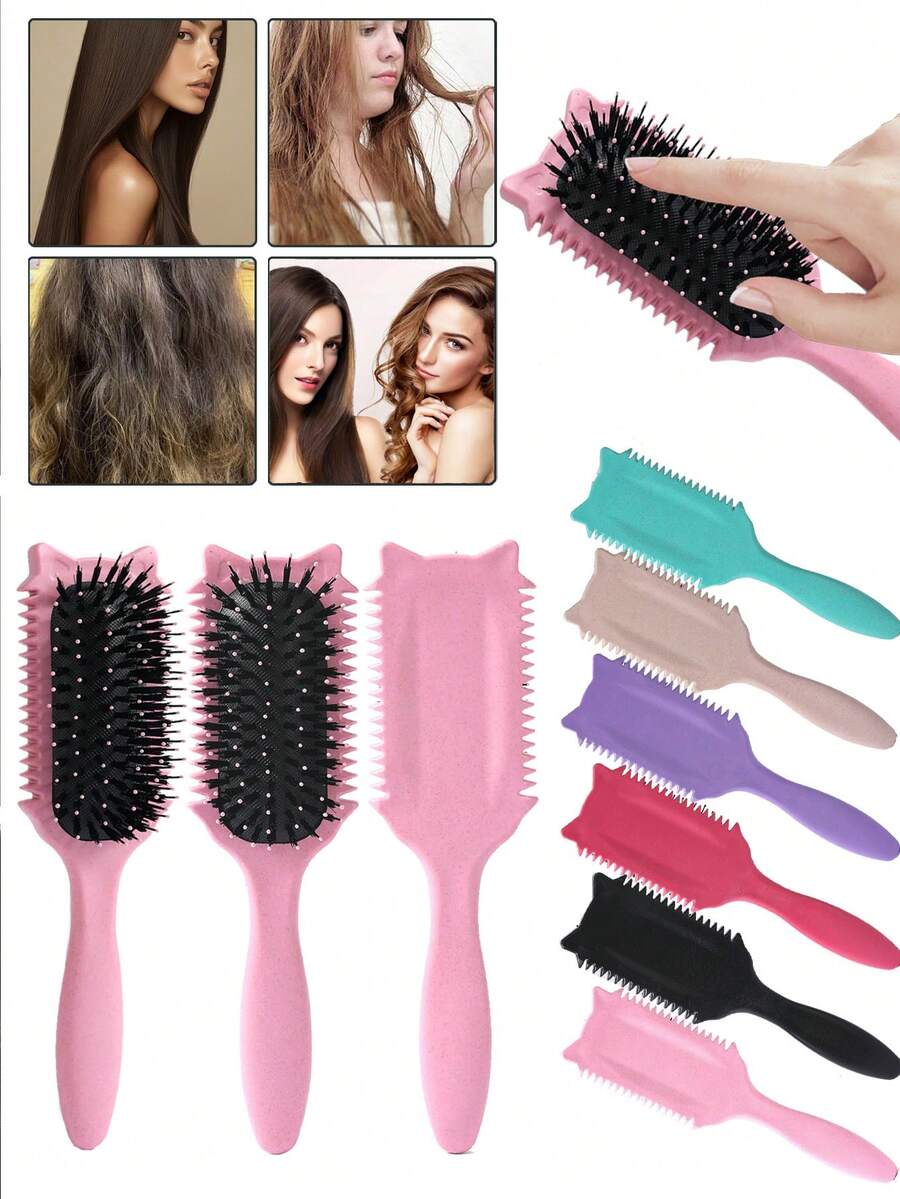 Lược tạo kiểu tóc xoăn, 2025 Lược tạo kiểu tóc Flash Boar Bristle cho tóc xoăn, tạo kiểu & định hình tóc xoăn cho phụ nữ