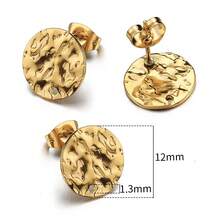 10 piezas de pendientes con forma de flor y corazón redondo de acero inoxidable con respaldos, adecuados para hacer joyas y accesorios de pendientes DIY - pendientes - Ver 18