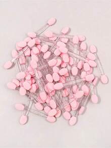 200/100/50支装美甲海绵棒双头海绵刷渐变美甲刷手夹水钻刷 - 粉色 - 查看 3