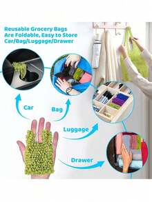 1 szt. Magiczna rozciągliwa torba na zakupy dla kobiet, chowana torba na zakupy, duża pojemność, wielokrotnego użytku, wielokolorowa składana torba na zakupy, niezbędne w podróży, torba w kształcie ananasa, pomarszczona torba bąbelkowa na podróż, kemping, plaża, wakacje letnie, powrót do szkoły
