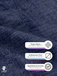 Cobertor Dublin Queen Ultrasoft 1 Peça Luxuosa Manta 300gr/m² Grossa Quentinho Liso Macio Cobertor - Azul Noturno - Visão 4