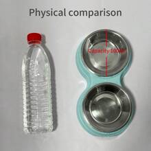 Tazones dobles de acero inoxidable para perros y gatos - Base antideslizante - Perfecto para comida y agua - Fácil de limpiar