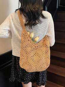 Women Tote Bags - 卡其色 2 - 查看 6