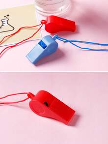 Loud Whistle With Lanyard, Crisp Sound Whistle Bulk For Sports, Survival Whistle - Loud Explosion, For Camping, Hiking, Boating, Hunting, Rescue Signal, Suitable For Referees, Coaches (Random Color) - Red - View 4