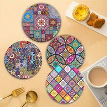 1 Set (4pcs) Heat Insulation Pads, Kitchen Dining Table Mats, Pot Holders, Cup Coasters, Anti-Scald Placemats - Multicolor - View 5