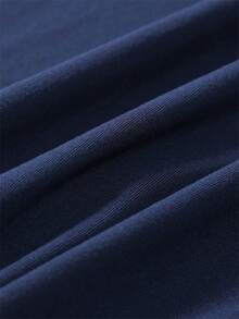 GRDR 男士时尚印花宽松短袖T恤 | 精致设计 | 夏季必备 | 百搭易配 | 展现你的风格 - 藏蓝色 - 查看 6