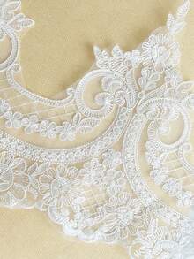 Viền xương thêu ren cổ điển với các mảnh pha lê, phụ kiện trang trí quần áo và dệt gia dụng tự làm, chiều dài: 91,44cm, chiều rộng: 21cm - Bến Bái - Xem 6