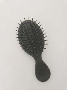 1 件日式迷你整理发梳套装，适合普通发质，按摩功能，哑光树脂手柄，橡胶刷毛 - 便携式黑色塑料发刷，适合长发造型、发刷、梳子、美发工具、美发产品及配件，适用于理发沙龙美容旅行必需品、美发套装、美发工具套装、发饰