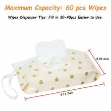 1/2 piezas Dispensador/Soporte portátil para toallitas húmedas, Caja dispensadora portátil de toallitas húmedas con tapa abatible, Almacenamiento de toallitas húmedas de viaje, Bolsa de toallitas húmedas de EVA, Caja de pañuelos con tapa abatible, Dispensador reutilizable de toallitas húmedas, Bolsa portátil de toallitas húmedas, Soporte de toallitas húmedas de viaje, Regalo de Navidad/Halloween/Acción de Gracias, Artículos para el hogar, Mesa, Decoraciones para el hogar