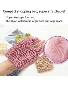 1 szt. Magiczna rozciągliwa torba na zakupy dla kobiet, chowana torba na zakupy, duża pojemność, wielokrotnego użytku, wielokolorowa składana torba na zakupy, niezbędne w podróży, torba w kształcie ananasa, pomarszczona torba bąbelkowa na podróż, kemping, plaża, wakacje letnie, powrót do szkoły