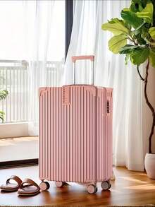 20 英寸铝制框架手提箱，ABC 硬壳行李箱，带万向轮和 TSA 锁，铝制（ABC+铝制）手提行李箱，带万向轮，适用于旅行、上学、露营、驾驶，送给女士/男士的礼物 - 防水、防盗、复古行李箱、静音万向轮拉杆箱、男士旅行包 - 简约、多功能、高级 - 玫瑰金 - 查看 4