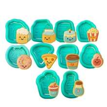 Set cortadores comidita kawaii cocina repostería galletas dulces diseños divertidos reutilizables para decoración y manualidades cocina creativa - SUJETO A DISPONIBILIDAD - Ver 2