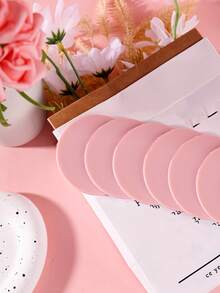 6/12/18件套，新娘回礼，心形设计镜子，塑料粉盒镜，新娘感谢卡（含薄纱袋），婚礼派对回礼，伴娘礼物，宾客礼物，新娘送礼会用品 - 彩色 - 查看 5