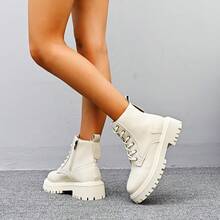 Women's Autumn/Winter Fleece Lined Short Boots, Non-Slip Mother Shoes Thick Sole Flat Short Tube Warm Black Snow Boots