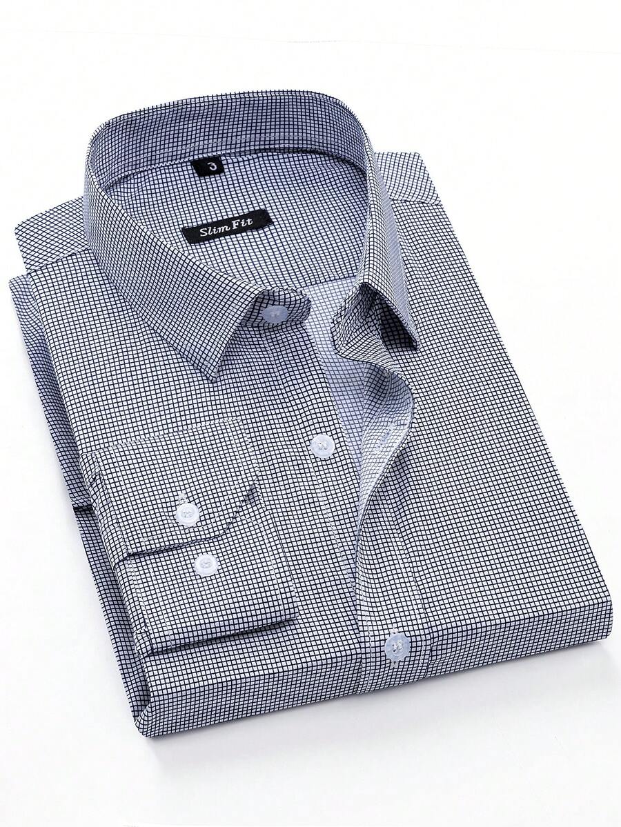 Rand paul Men's Long Sleeve Plaid Shirt With Pockets Imported - màu đen - Xem 1