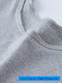 4 件套女士舒适休闲 U 领宽肩带吊带无袖短款上衣，紧身版型