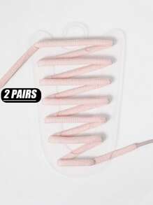 120厘米长户外运动鞋椭圆形鞋带，时尚百搭跑鞋纯色鞋带，经典百搭编织涤纶鞋带，2双鞋带