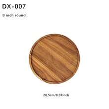 Wooden Plates 8/10/12 Inch Dinner Plates, Acacia Round Wood Plates, Unbreakable Classic Plates, Easy Cleaning & Lightweight For Dishes Snack, Dessert, Housewarming, Christmas Gift - 棕色 - 查看 13