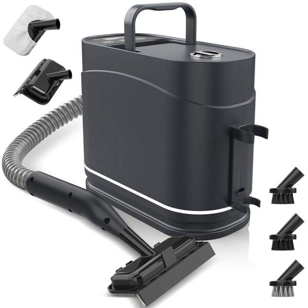 Advwin Pressure Steam Cleaner, Handheld & Portable Steamer With 5 Brush Heads, 1.7M Hose & 1.5M Power Cord For Home, Kitchen, Bathroom, Carpet, Tile, Glass, Upholstery Cleaning