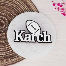 1 peça pingente personalizado esportivo com tema esportivo, pingente Bogg, pingente esportivo personalizado, placa de identificação para jogador esportivo, pingente Bogg - Multicolorido - Ver 22