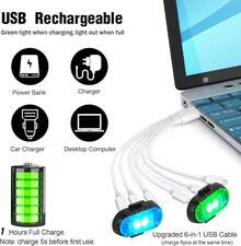 4PCS Wireless LED Strobe Lights With Remote Control, 8 Colors Rechargeable LED Lights Anti-Collision Led Emergency Warning Lights For Car Motorcycle Bike Drone Aircraft - 6pcs - View 7