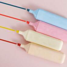 6-Piece Fluorescent Highlighter & Marker Set | Pastel Macaron Hues | Smooth-Flowing For Drawing, Marking & Note-Taking | Vibrant & Soft Colors For School, Office & Creative Use,For School Supplies,Back To School