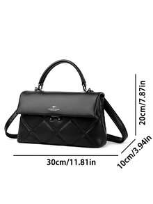 Bolso de hombro de alta calidad para mujer, bolso de lujo de piel auténtica, bolso cruzado de diseñador de un solo hombro - Negro - Ver 5