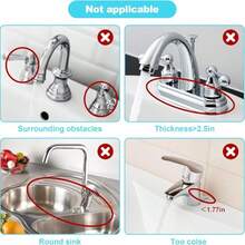 24 Inch Longer Faucet Mat For Kitchen Sink [5°Slope Fast Self-Draining]Bathroom Kitchen Sink Splash Guard Silicone Sink Faucet Mat Splash Guard Kitchen Sink Area Tidy Splash Faucet Guard Draining Mat - 黑色 - 查看 5