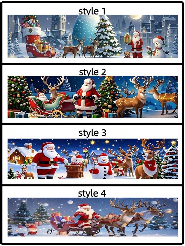 1 pièce Bannière de fond de Père Noël et de renne, convient pour la décoration de fête de Noël, fond photographique, anniversaire, décoration de jardin, décoration de cour, décoration murale, décoration de la maison, décoration intérieure et extérieure