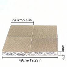 可折叠方形猫抓板，瓦楞纸猫抓垫，耐用猫玩具，节省空间，猫咪娱乐伙伴 - 均碼 - 查看 9