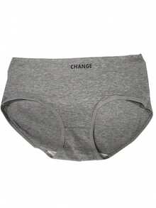 Sensual Star 6 piezas de bragas triangulares para mujer, cómodas bragas de cintura media con diseño de letras de unicolor, sin costuras - Multicolor - Ver 6