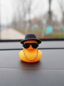 1pc Duck Design Car Ornament, Rubber Duck - Multicolor - View 6