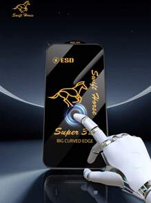 3 件 Swift Horse ESD 防库存钢化玻璃屏幕保护膜适用于 IPh 16e 14/15/16/16 Plus/16 Pro Max/13 Mini 12 11 Pro Max X XR XS Max 屏幕保护必需品，适用于日常防护、办公室、家庭手机屏幕保护膜手机配件防水防震防摔防摔防刮防指纹全覆盖