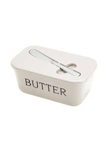 1pc Butter Dish,Butter Box,With Oil Knife,Cover,Butter Storage Container,Often Suitable For Kitchen Baking And Gift-Giving,Sealed Butter Container Covers The Countertop Or Refrigerator Can Be Cleaned In The Dishwasher