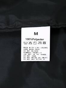 印花男士夹克，休闲翻领定位印花时尚拉链长袖黑色外套，春秋季轻便 - 黑色 - 查看 8